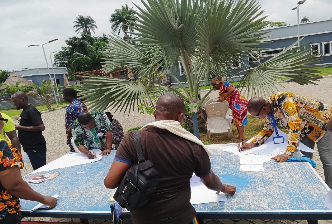 Participants internalize the scripture by illustrating the passage through drawings at the Render Workshop.